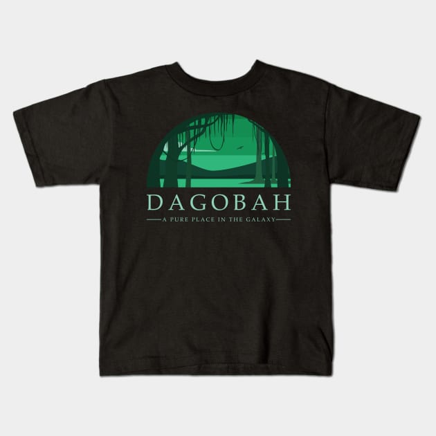 Dagobah - A Pure Place in the Galaxy Kids T-Shirt by Sachpica